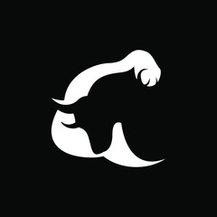Modern, Innovative, Conceptual, Minimalist Bull Muscle Fitness Sport Logo Vector Illustration