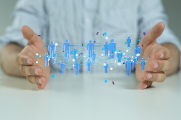  people network structure HR - Human resources management and recruitment