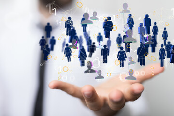 Global network. Blockchain. 3D illustration. Neural networks and artificial intelligence. Abstract