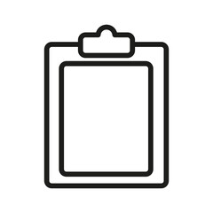 Clipboard line icon in trendy style. Stroke vector pictogram isolated on a white background.