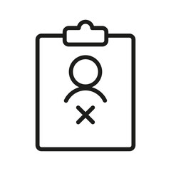 Clipboard line icon in trendy style. Stroke vector pictogram isolated on a white background.