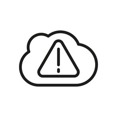 Cloud Outline Vector Icon. Illustration Of A Stroke Vector On A White Background. For App And Website