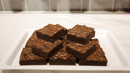 chocolate cake on plate