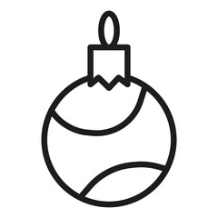 Christmas Outline Vector Icon. Illustration Of A Stroke Vector On A White Background. For App And Website