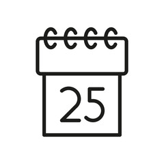 Christmas Outline Vector Icon. Illustration Of A Stroke Vector On A White Background. For App And Website