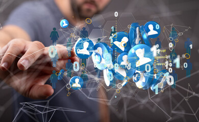  people network structure HR - Human resources management and recruitment