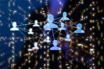  people network structure HR - Human resources management and recruitment