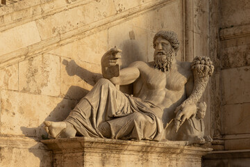 sculpture of a man in Rome italy