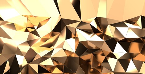 gold polygon geometric abstract background