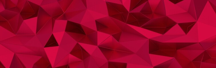 High resolution 3d abstract geometric magenta background, triangle seamless