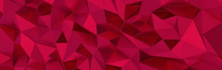 High resolution 3d abstract geometric magenta background, triangle seamless