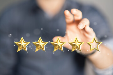 excellent service and best customer experience or good client , business man showing thumb up