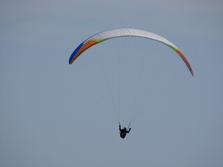 paragliding in the sky