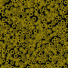 Vector seamless texture. Flowers background and wallpaper in retro style. Vector illustration can be used for backgrounds, motifs, textile, wallpapers, fabrics, gift wrapping, templates.