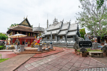 CHIANG MAI, THAILAND - Octover 19, 2020: Wat Sri Suphan, the beautiful silver temple, in Chiang Mai, Thailand.