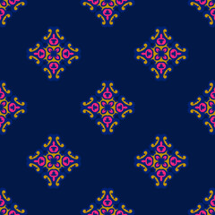 Vector ornamental seamless pattern. Background and wallpaper in ethnic style. Vector illustration can be used for backgrounds, motifs, textile, wallpapers, fabrics, gift wrapping, templates.