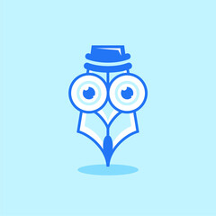 Modern, Smart And Simple Owl Pen Business And Education Logo Identity