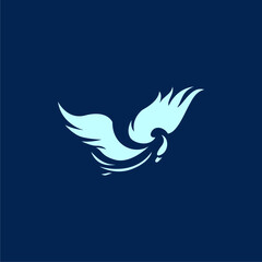 Modern, Elegance Flying Swan Business Company Logo