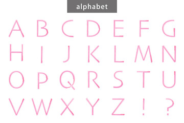 英語 フォント アルファベット 水彩 パステル ベクター 素材 イラスト