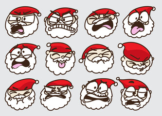 Happy Christmas santa hand drawing collection