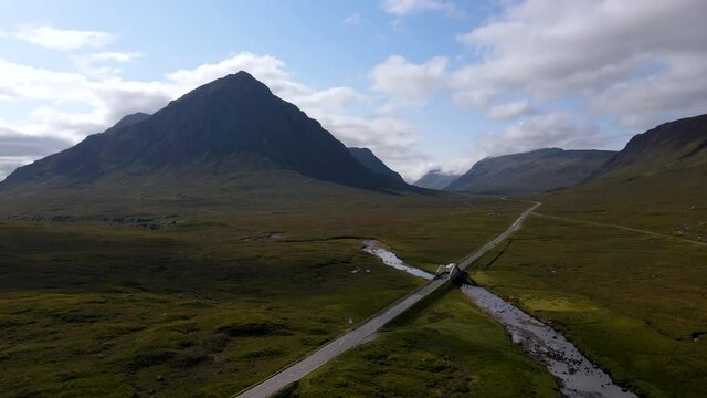 Buachaille Etive M&ograve;r, Glencoe Highland, Scotland, 4K Footage 