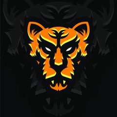 Tiger Head Mascot Vector Illustration