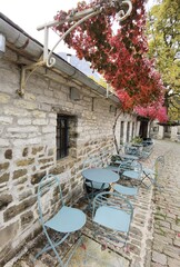 papigo village in ioannina perfecture greece traditional greek village in autumn