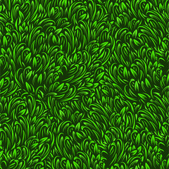 Fototapeta na wymiar Random Realistic Green Grass Background Pattern