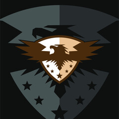 Vintage Premium Military Eagle Badge Logo