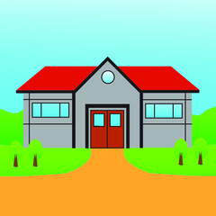 illustration of a school building