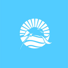 Oceanic Ray Fish Logo Illustration