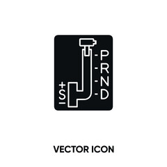 Gearshift vector icon. Modern, simple flat vector illustration for website or mobile app.Transmission or gearbox symbol, logo illustration. Pixel perfect vector graphics	