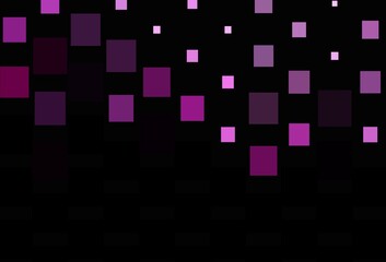 Dark Pink vector pattern with crystals, rectangles.