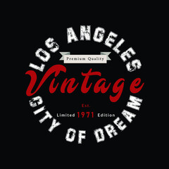 los angeles vintage style t shirt design