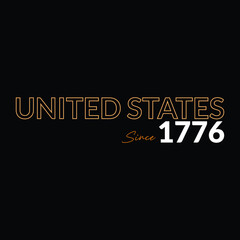 united states 1776 t shirt design