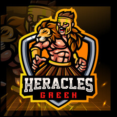 Heracles mascot. esport logo design
