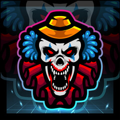 Clown mascot. esport logo design