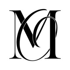 mo, om, monogram logo. Calligraphic signature icon. Wedding Logo Monogram. modern monogram symbol. Couples logo for wedding - obrazy, fototapety, plakaty
