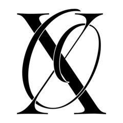 xo, ox, monogram logo. Calligraphic signature icon. Wedding Logo Monogram. modern monogram symbol. Couples logo for wedding