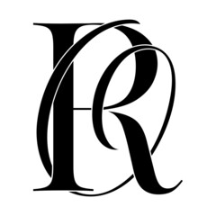 ro, or, monogram logo. Calligraphic signature icon. Wedding Logo Monogram. modern monogram symbol. Couples logo for wedding - obrazy, fototapety, plakaty