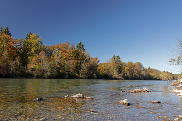 Aare bei Belp, Bern, Schweiz	