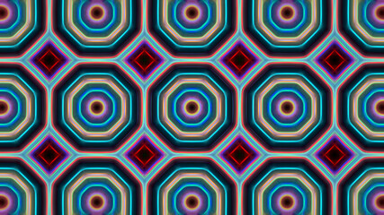 Abstract multicolored symmetrical kaleidoscope background