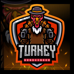 Turkey mascot. esport logo design