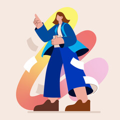 futuristic business character