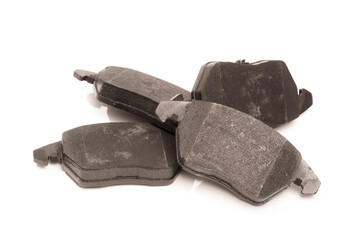 brake pads car details isolated on white background  - (mage