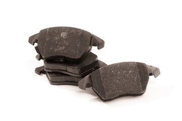 brake pads car details isolated on white background  - (mage