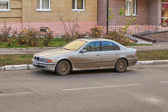 Saransk, Russia - October 23, 2021: BMW E39 parked on city street.