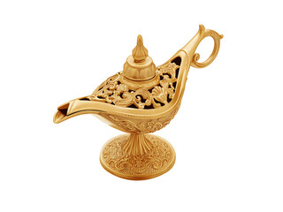Fototapeta premium Magic lamp in arabic oriental style isolated on white