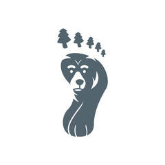 Smart, Professional, Minimalist, Nature Bear And Paws Logo Brand Identity
