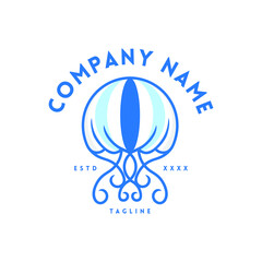 Smart, Professional, Minimalist, Jellyfish Business Logo Brand Identity